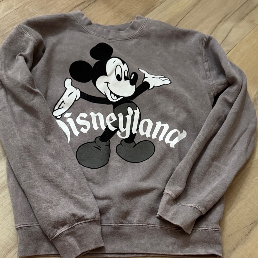 Disney Brown Crewneck Sweater with Mickey Mouse
